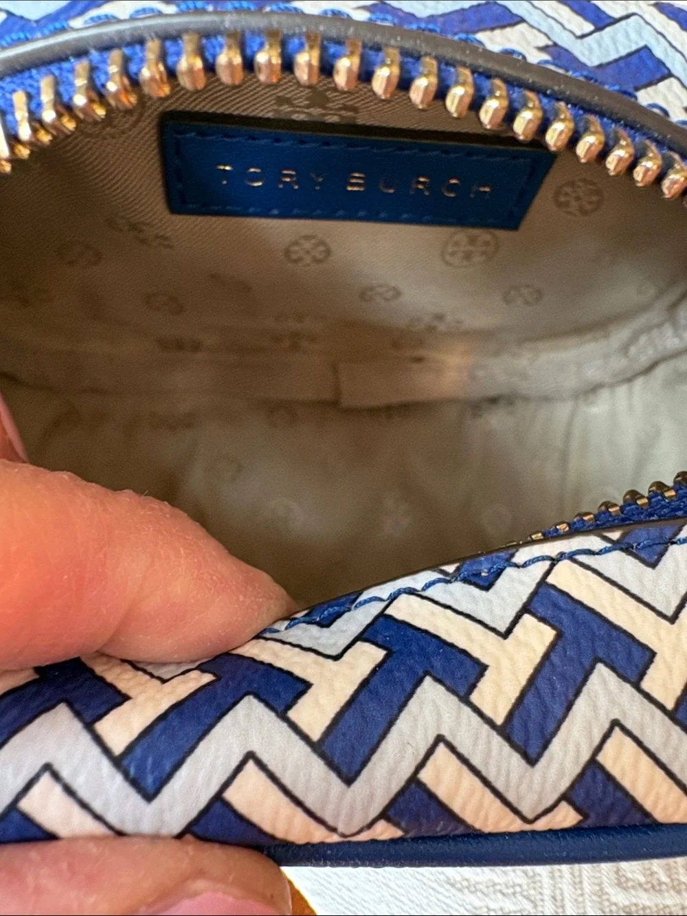 Tory Burch T Zag Cosmetic Pouch